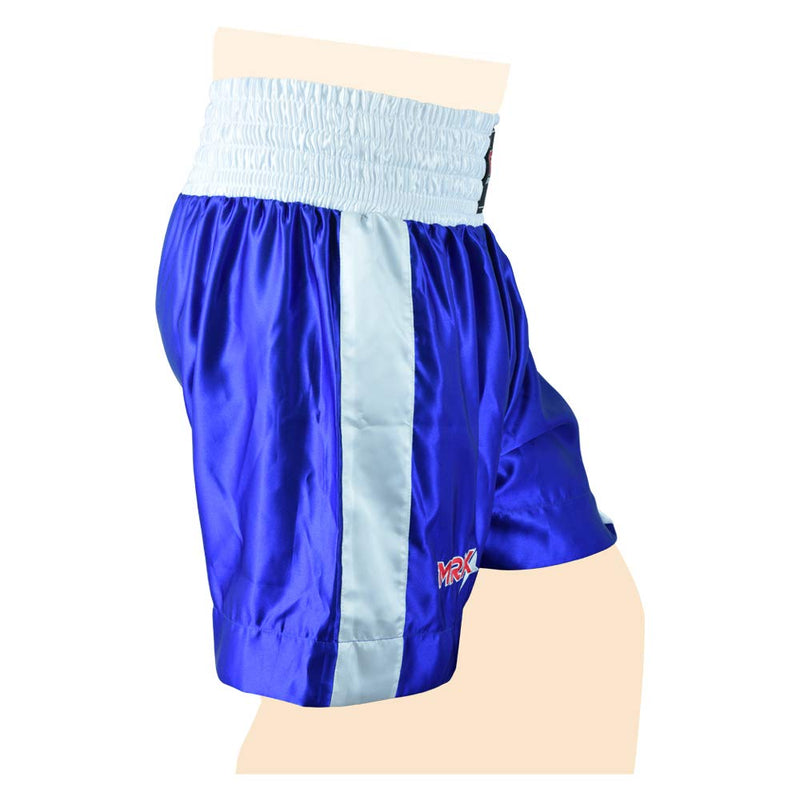 Men Boxing Shorts for Boxing Training Fitness Gym Cage Fight MMA Mauy Thai Kickboxing Trunks Clothing Medium Blue/White - BeesActive Australia