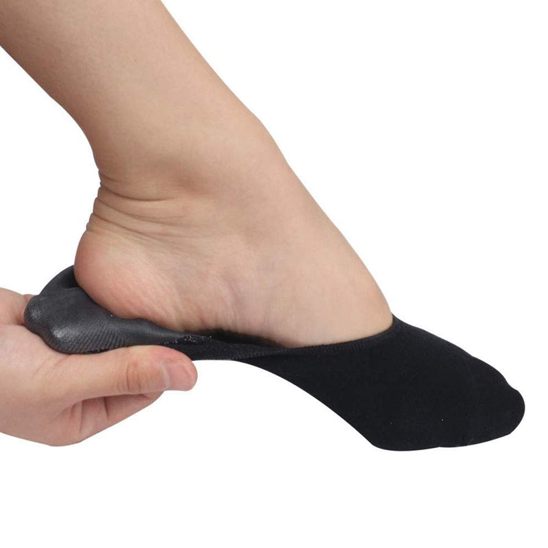 Gel No Shoe Socks – Therapeutic for Dry Cracked Feet – Relieve Heel Pain – Prevent Back Problems (Black color) Black color - BeesActive Australia