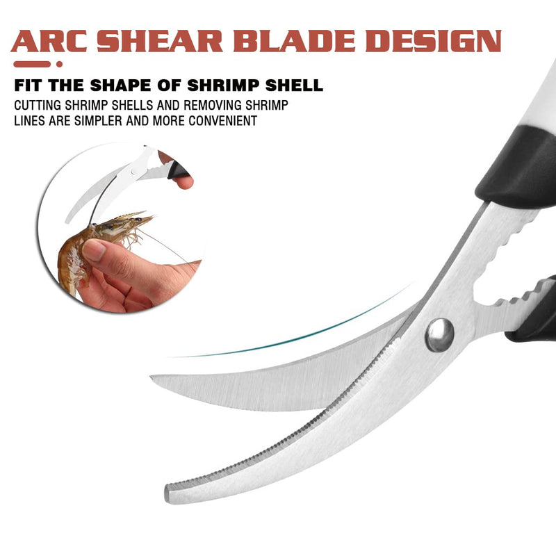 SLEMOON Heavy Duty Kitchen Scissors Poultry Shears 2pcs set Burgundy - BeesActive Australia
