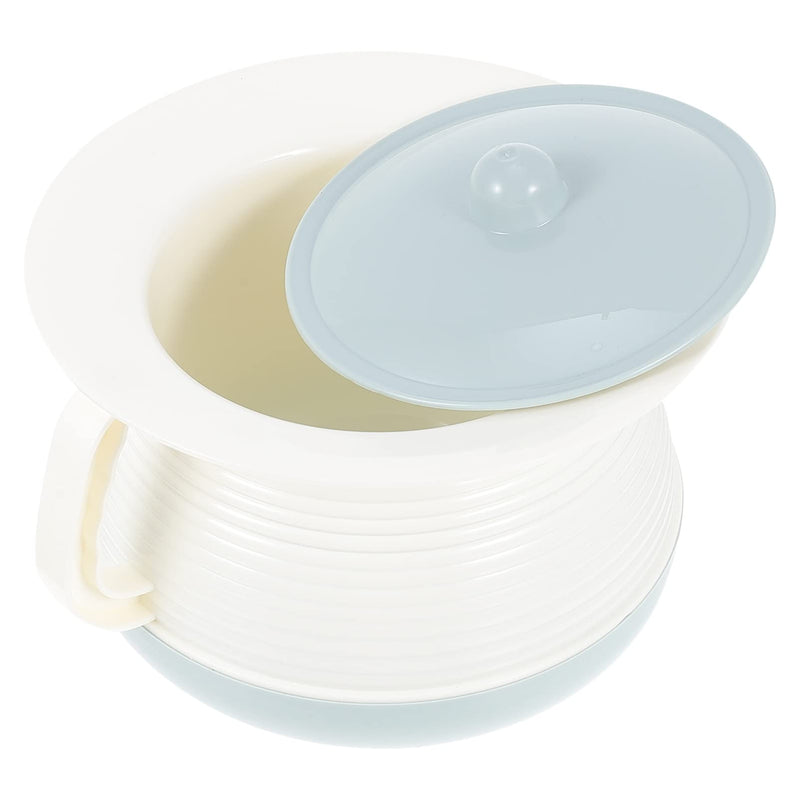 Hemoton Bedside Commode Bucket Chamber Pot Covered Spittoon Urinal Bedpans Portable Toilet for Patient Old Kids Light Blue - BeesActive Australia