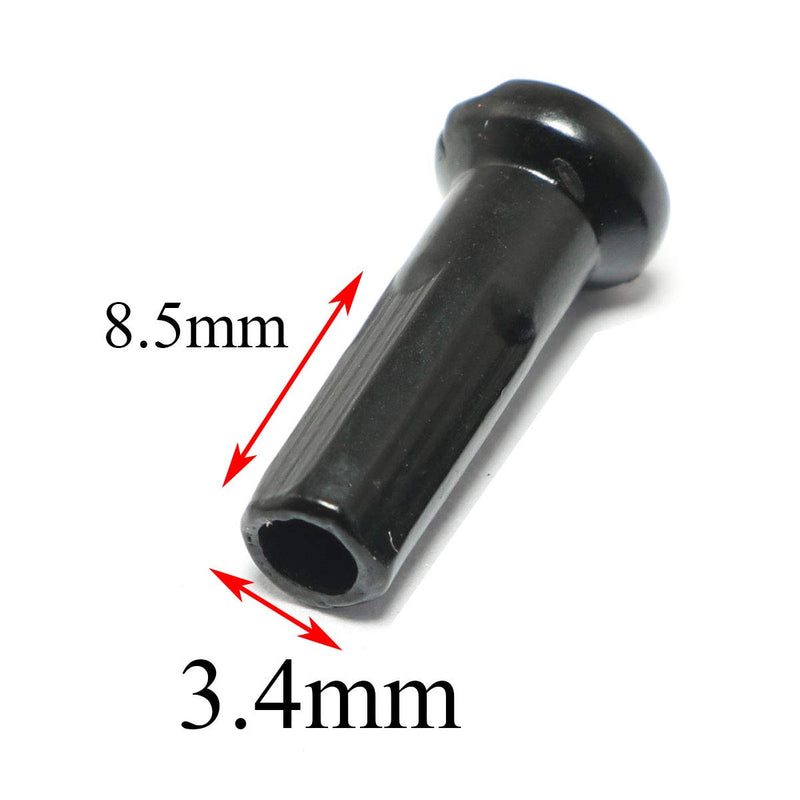 Pro Bamboo Kitchen 36pcs Mountain Bike Spoke Cap Black Carbon Steel Bicycle Spoke Cap 14G Nipple for 2mm Diameter Spokes - BeesActive Australia