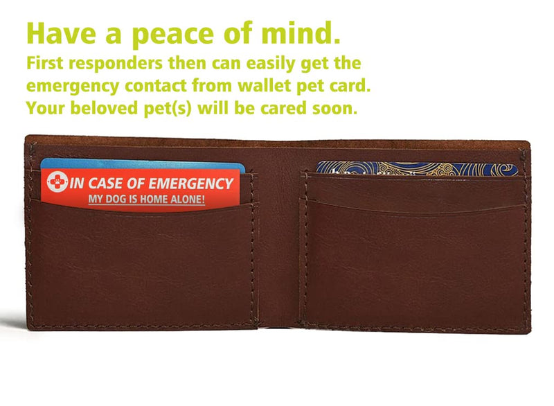 CloceanBrand My Dogs are Home Alone Alert Key Tag Keychain Emergency Contact Wallet Card Folded - 2 Writable Back Sides (Dog Emergency Wallet Card & Tag)… Dog Emergency Wallet Card & Tag - BeesActive Australia