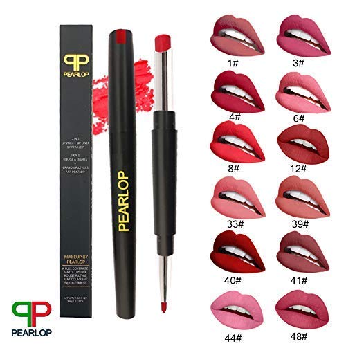 Pearlop’s High Pigment 2 IN 1 Lipstick & Lip Liner, Waterproof, Moisturizing, Long Lasting, Natural Formula (6) 6 - BeesActive Australia