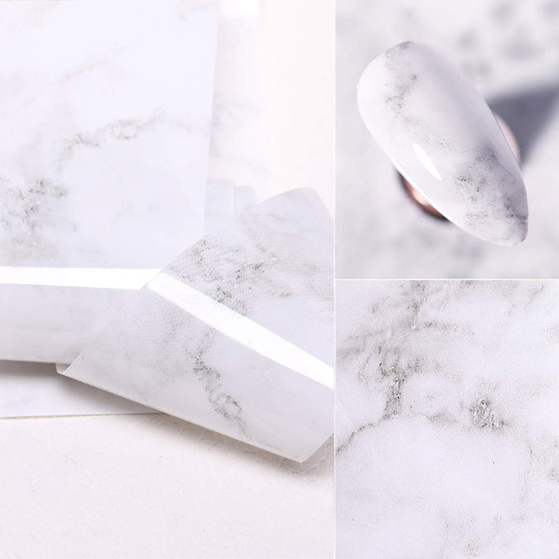 Marble Nail Foil Transfer Sticker, Marble Nail Art Stickers Nail Foils Decals for Women Fingernails Toenails Manicure Nail Art Designs Decorations (4 Boxes ) - BeesActive Australia