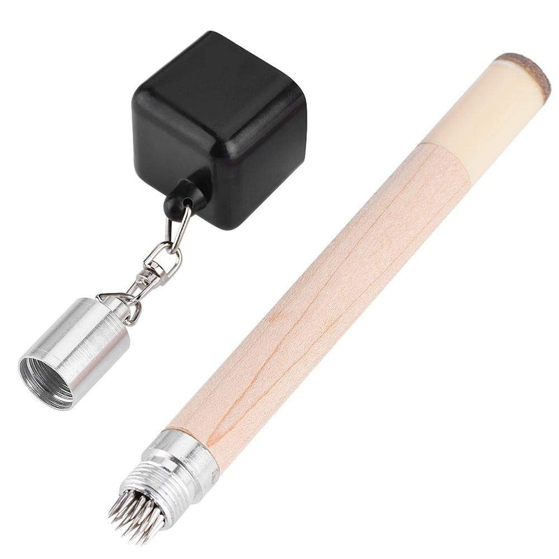 Pocket Pool Stick Chalk Holder,7.09inch 2 in 1 Plastic Aluminum Chalk Holder Cover Billiard Snooker Pool Cue Tip Pricker Tool - BeesActive Australia