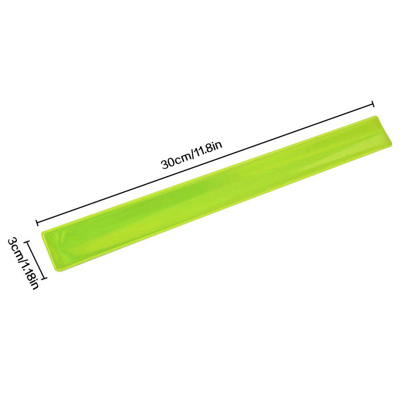 HEQUSigns 20 Pcs Reflector Snap Bands Fluorescent Slap Armbands Reflector Strips High Visibility Slap Safety Bands for Children Adults Boys and Girls When Cycling Running Jogging - BeesActive Australia
