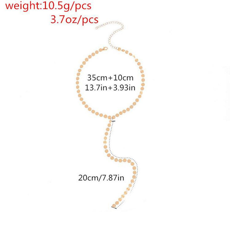 FXmimior 4 pcs Multi-layer Pendant Chain Long Layered Bar Party Wedding Necklace Jewelry For Women (Gold) Gold - BeesActive Australia