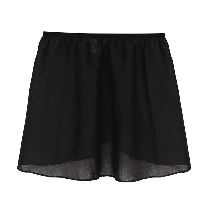 [AUSTRALIA] - FNYIVDNY Ballet wrap Skirt Chiffon Dance Skirt with Elastic Waistband for Girls&Women Black large(Height:4.92-5.58ft,Waist:21-31in) 