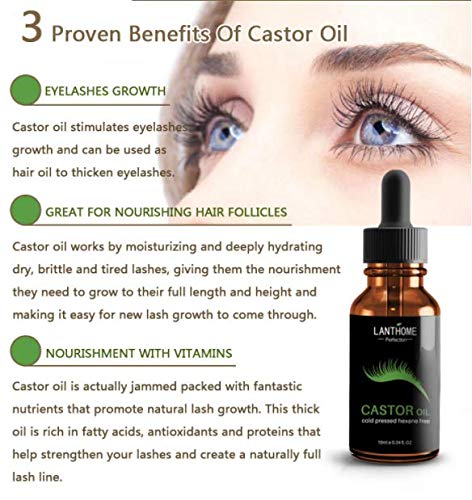 Wrnkl Fre 100% Organic Castor Oil Eyelash Serum with Mascara Brushes for Eyelashes and Eyebrows by Wrnkl Fre | Cold-Pressed 100% Pure Castor Oil Natural Eyelash Serum | Hexane-free Castor Oil - BeesActive Australia