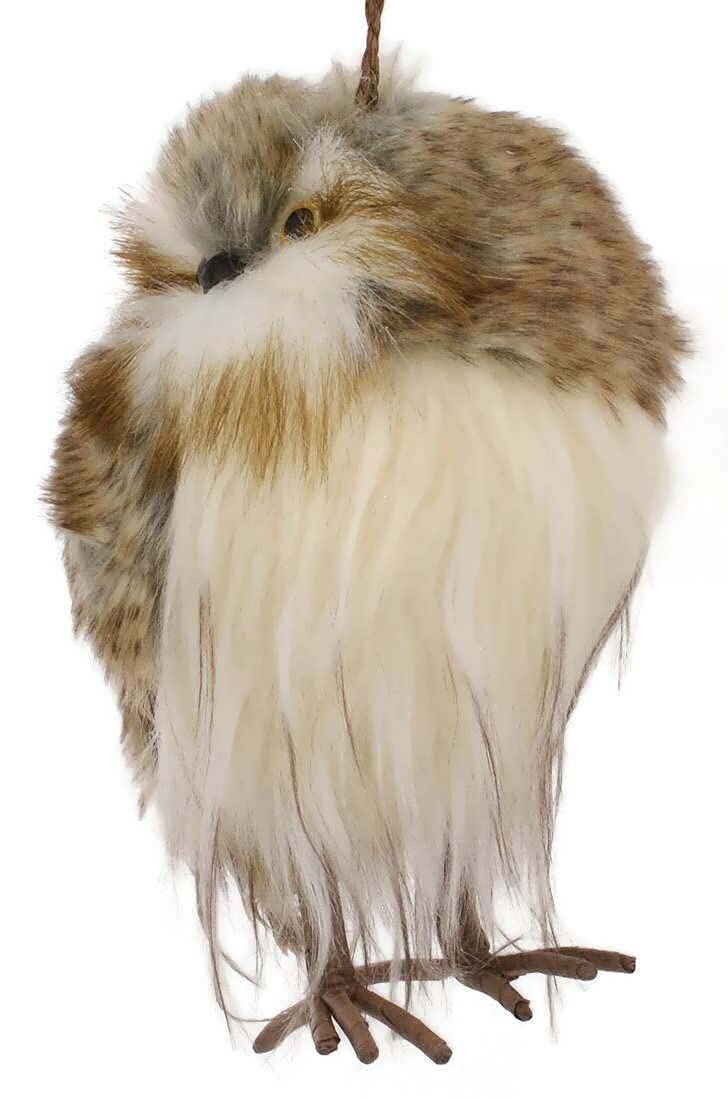 Plush Brown Owl Ornaments, 2 Assorted - BeesActive Australia