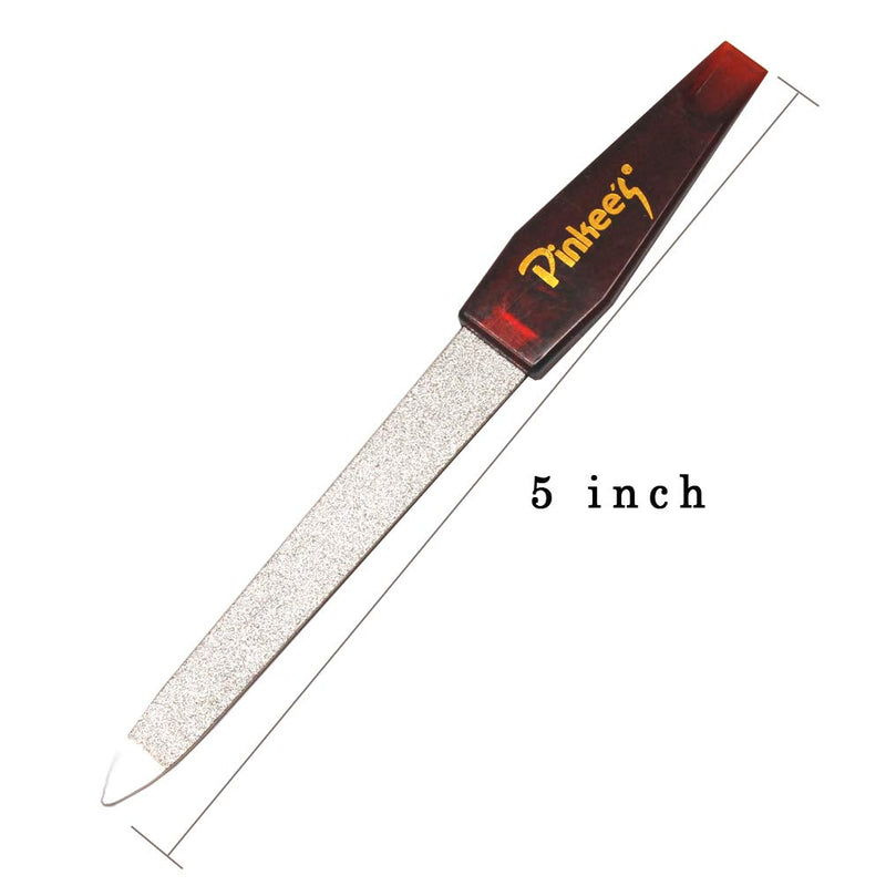 Pinkee's (2 Pack) 5 inch Stainless Steel Sapphire Nail File for Fingernails, Toenails, Scraping, Strengthening, Finger Manicure File - BeesActive Australia