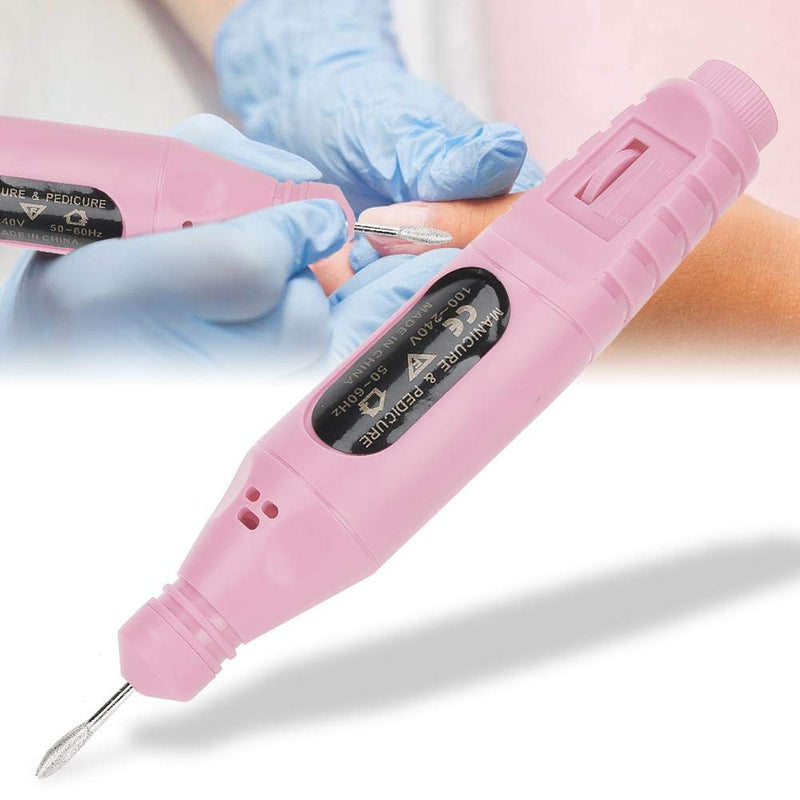 Electric Nail Drill Kit, USB Portable Electric Nail Drill Machine Manicure Pedicure Polishing Shape for Exfoliating, Grinding, Polishing, Nail Removing, Acrylic Nail Tools(Pink) - BeesActive Australia