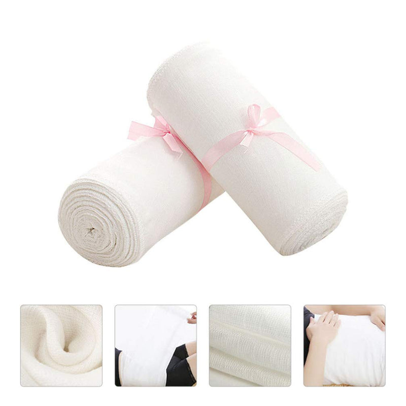 EXCEART 2 Rolls Postpartum Belly Band Gauze Cotton Breathable Maternity Pregnancy Recovery Belly Wrap for Women Girls Waist Slim Supply (White L ï¼‰ - BeesActive Australia