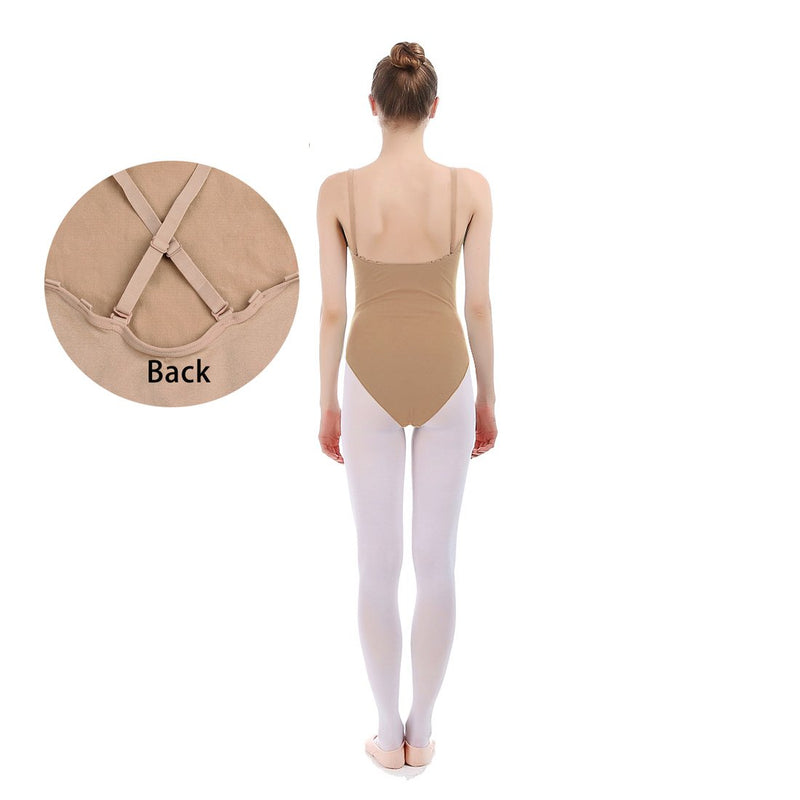 [AUSTRALIA] - iMucci Professional Seamless Nude Camisole Leotard - Undergarment Dancewear for Ballet Dance Adult S/M 