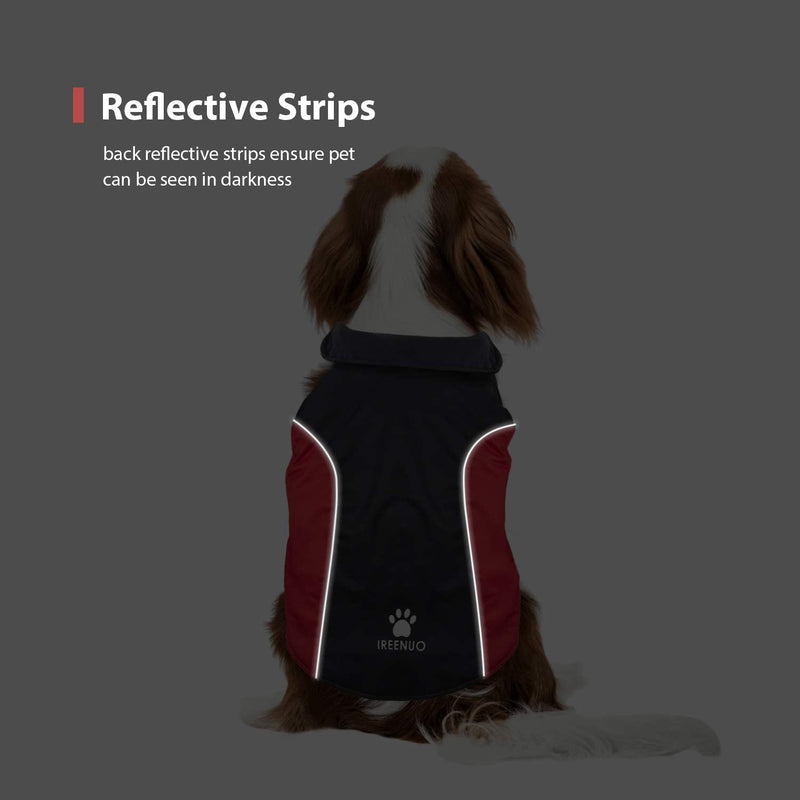 IREENUO Waterproof Dog Jacket, Dog Coat for Fall Winter, Warm Dog Raincoat for Small Medium Dogs - BeesActive Australia