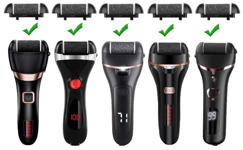 3 Coarse Replacement Roller Head for Model IW-9043 IW-9046 Electric Callus Remover Foot File Pedicure Tools for Feet Callus Shaver Pedicure kit for Cracked Heels and Dead Skin, Black Black - 3 Coarse Roller Heads - BeesActive Australia