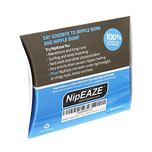 NipEaze - Value Pack - The Original Transparent Nip Protector - 62pairs .75inch or 50pairs 1inch - Nipple Chafing Prevention Regular - 62pairs - BeesActive Australia