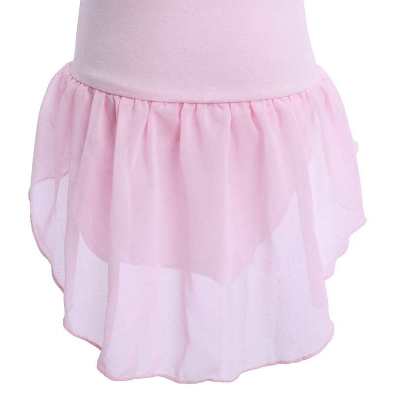 [AUSTRALIA] - OBEEII Toddler Kid Girl Cap Sleeve Ballet Dress High Low Skirted Leotard Ballerina Gymnastic Dancewear Activewear Costume 18-24 Months Pink 