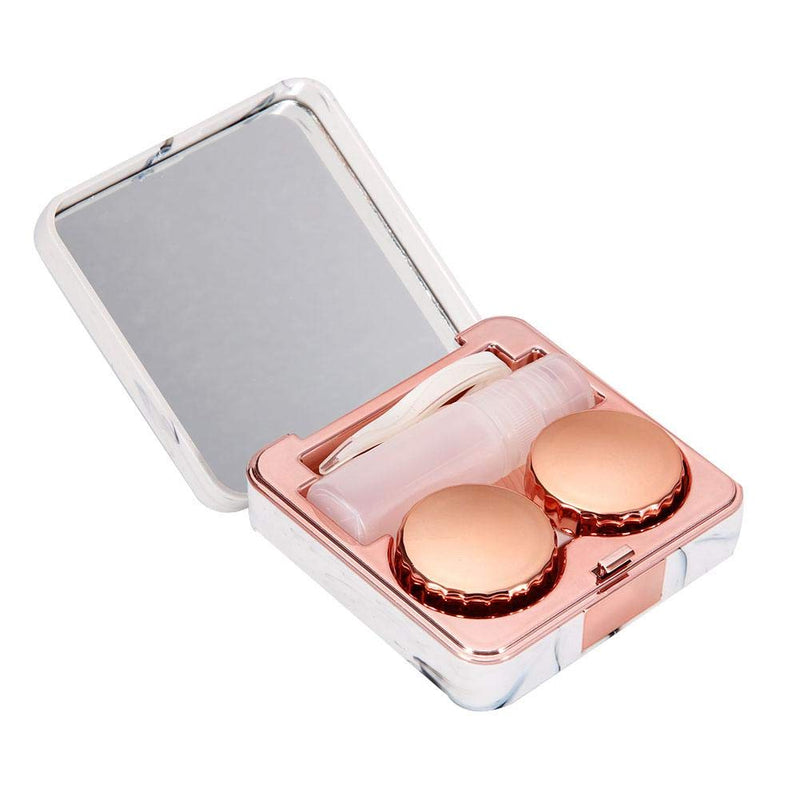 Contact lens case, box of marble contact lenses, for home Glasses care products Glasses care products for travel(Rose gold) Rose Gold - BeesActive Australia