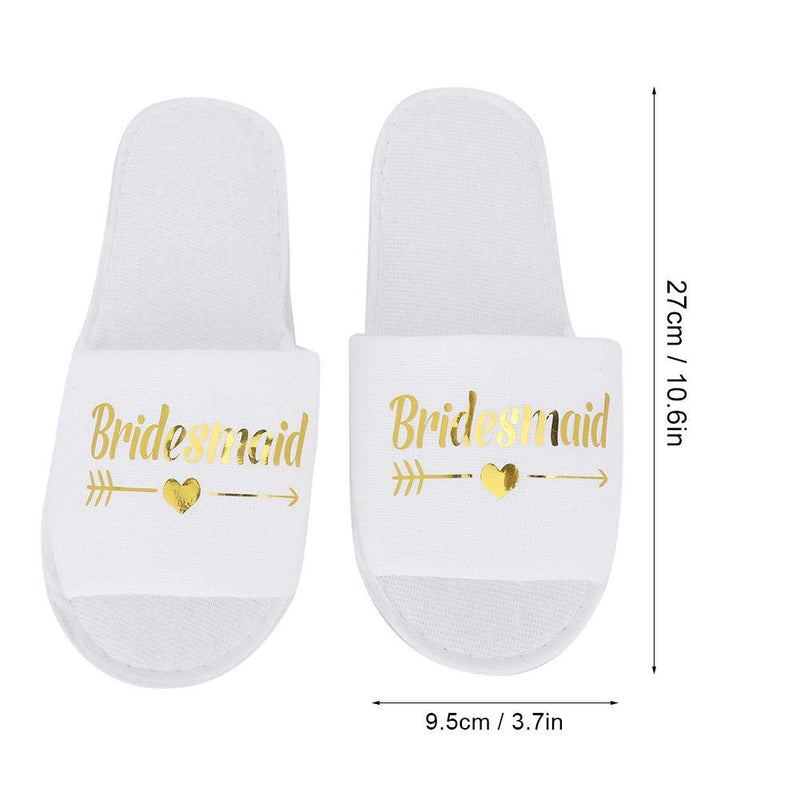 wosume 【𝐌𝐚𝐫𝐫𝒚 𝐂𝐡𝐫𝐢𝐬𝐭𝐦𝐚𝐬 𝐋𝐨𝒘𝐞𝐬𝐭 𝐏𝐫𝐢𝐜𝐞】 Slippers Disposable, 5 Pair Letters Print Disposable Slippers for Hotel Wedding Party Shooting Props(Bridesmaid) Bridesmaid - BeesActive Australia