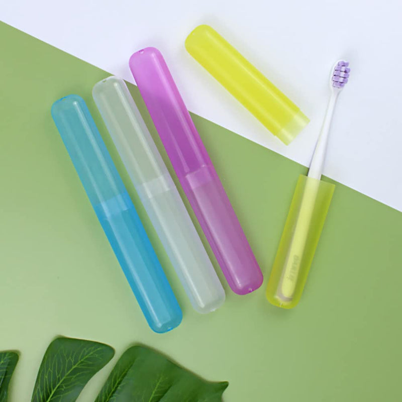 8Pcs Toothbrush Travel Storage Cases Plastic Toothbrush Holders Portable Toothbrush Cases Dust-Proof Toothbrush Covers for Holidays Daily Camping - BeesActive Australia