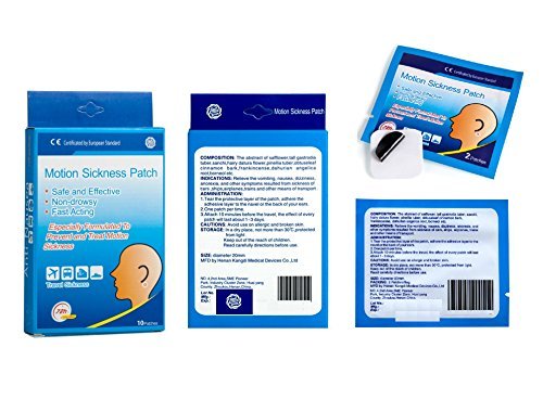 KONGDY® Motion Sickness Patches Anti Nausea Travel Pain Relief Car Sea Air CE FDA Certified (10) - BeesActive Australia