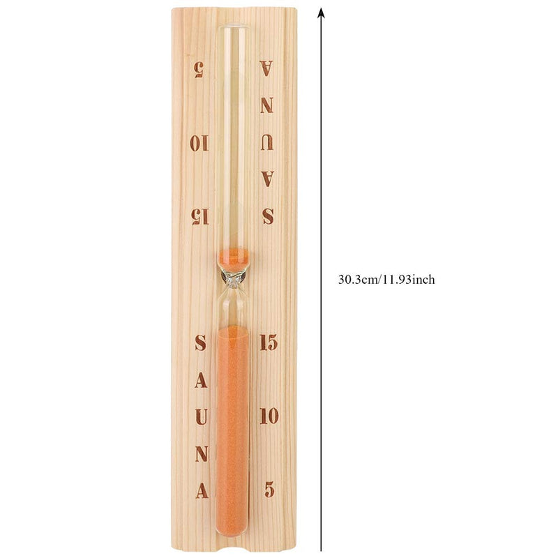 Duokon 5/10/15 minutes Pine Sauna Hourglass Clock, Accurate Wooden Sand Timer with Robust Heat-Resistant Glass for Spa Bath Sauna - BeesActive Australia