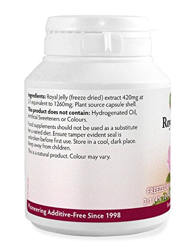 High Strength Royal Jelly Extract 3:1 (4% 10-HDA) 1260mg x 90 Capsules (100% Additive Free) - BeesActive Australia