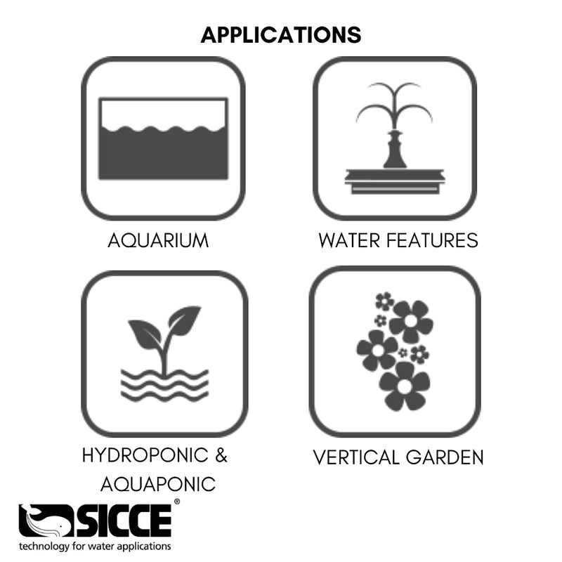 SICCE MICRA Compact Aquarium Pump, 90 GPH, for submerged use in freshwater and saltwater - BeesActive Australia