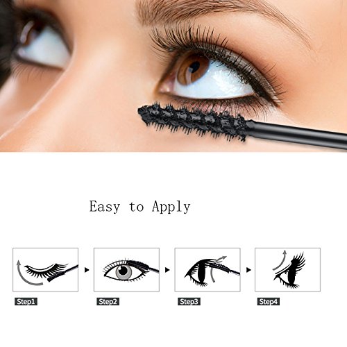 Extend Mascara Lash Mascara 3D Fiber Mascara Liquid Lash Mascara Thick Eyelash Long Lasting with 360 Degrees Spiral Brush Black - BeesActive Australia