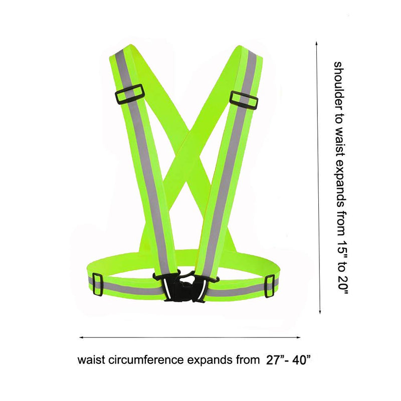Awnuuw Reflective Vest Running Gear 3Pack, Adjustable Safety Vests High Visible Reflective Belt Straps Pink,green,purple - BeesActive Australia