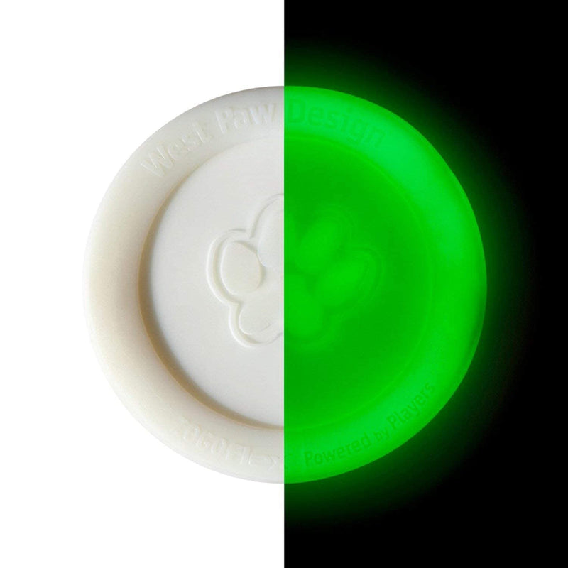West Paw 2 Zogoflex Zisc Dog Frisbees (Large, Glow and Large, Granny Smith) – Lightweight, Floatable Dog Frisbees for Fetch, Tug of War, Catch, Play – Doubles as Food/Water Bowl - BeesActive Australia