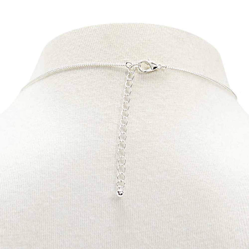 Jovono Anchor Pendant Necklaces Fashion Kelleg Necklace Chain Jewelry for Women and Girls (Silver) - BeesActive Australia