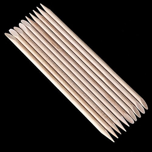 Yimart 100Pcs Nail Art Cuticle Pusher Remover Manicure Pedicure Tool Orange Wood Sticks - BeesActive Australia