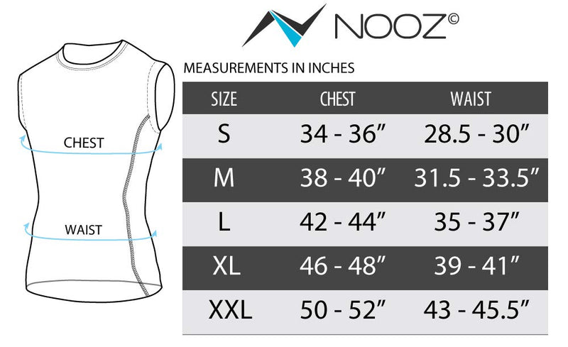 Nooz - Men's Cool Dry Sleeveless Compression Tank Top Shirt X-Large Blue - BeesActive Australia