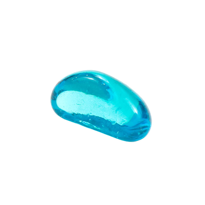 Bitray Clear Blue Aquarium Glass Stone 1.1lb Glass Bead Decorative Glass Pebbles for Fish Tank, Garden, Vase Filler - BeesActive Australia
