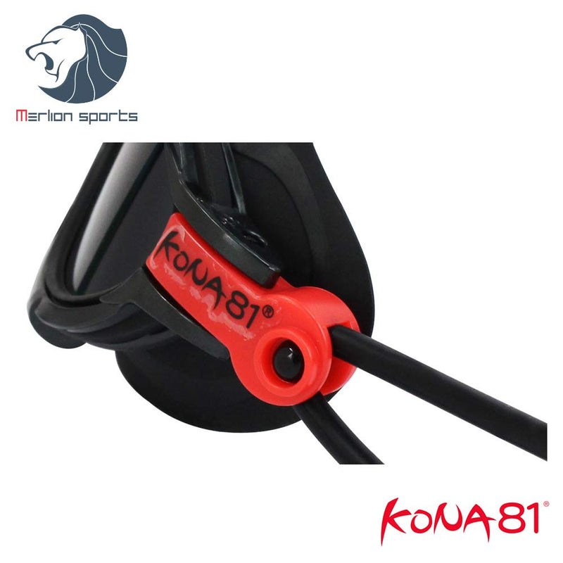[AUSTRALIA] - KONA81 Barracuda Swim Goggle K912 - Triathlon Superior Anti-Fog Coating Curved Lenses Wire Frame, UV Protection No Leaking Easy Adjusting for Adults Men Women IE-91213 