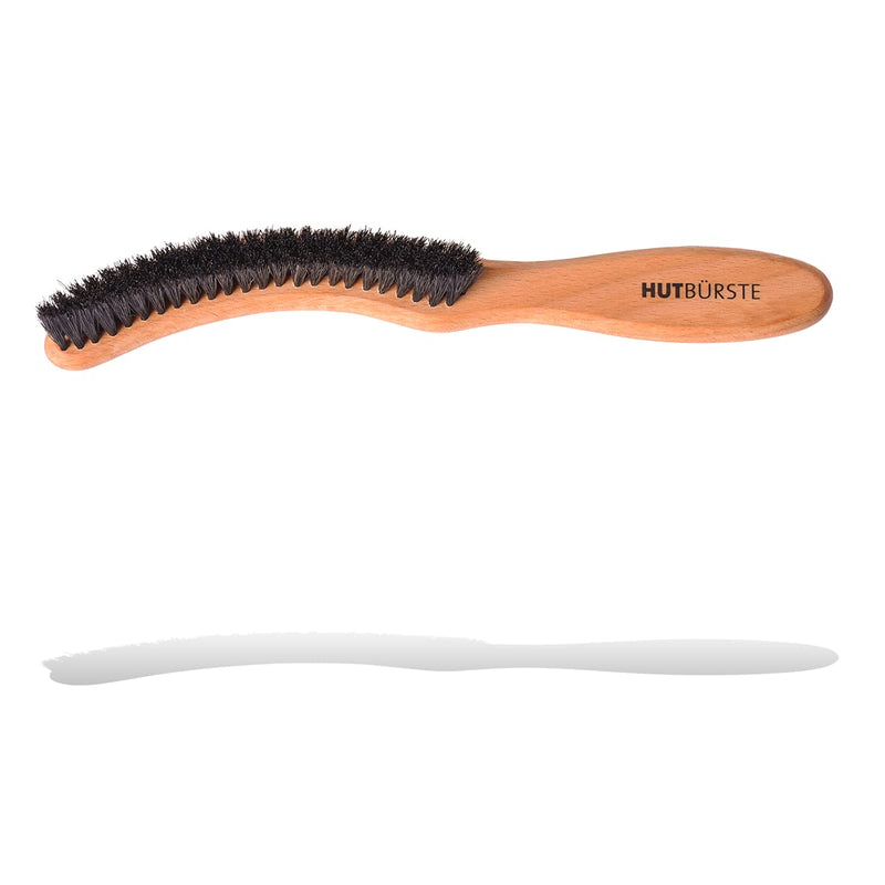 Valentino Garemi Traditional Hat Cleaning Brush | Remove Dust, Dry Stains, Rain Spots, Sweat Marks, Pet or Human Hair | Genuine Boar Hair Made in Germany (Black Bristles) Black Bristles - BeesActive Australia