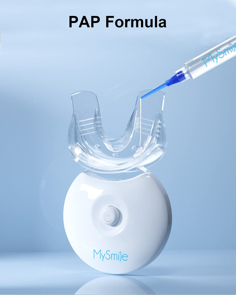 MySmile Teeth Whitening Kit, Non-Sensitive Teeth Whitener Kit with 3 Teeth Whitening Gel & Light, 10 Min Fast-Result Home Tooth Whitening Dental Care Help Remove Teeth Stain from Coffee,Peroxide Free - BeesActive Australia