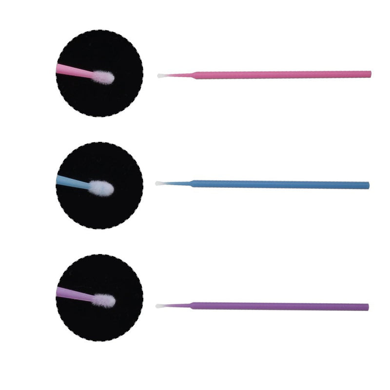 Shintop 300pcs Micro Applicator Brushes, Disposable Eyelash Extension Brushes for Makeup, Oral and Dental (Purple+Blue+Pink) - BeesActive Australia