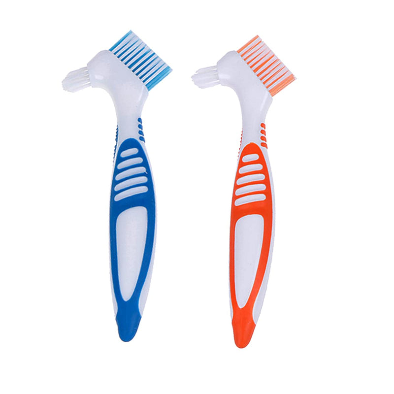 Denture Cleaner Box and Brush Set - 2 Pack Denture Bath Case with Basket + 2 Pack Denture Brush, Portable Denture Retainer Storage Box, Premium Hygiene False Teeth Brushes for Oral Care - BeesActive Australia