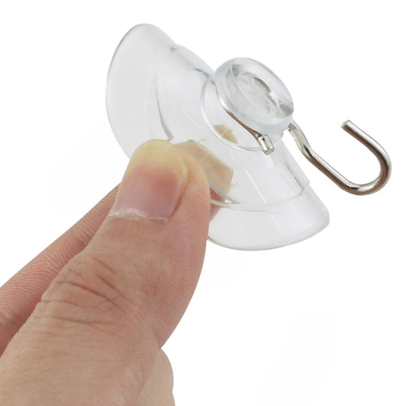 Nexxxi 12 Pack 1 3/4 inch Suction Cups with Metal Hooks, All Purpose Strong Sucktion Cups Hangers, Plastic Sucker Wall Hangers for Bathroom Kitchen - BeesActive Australia