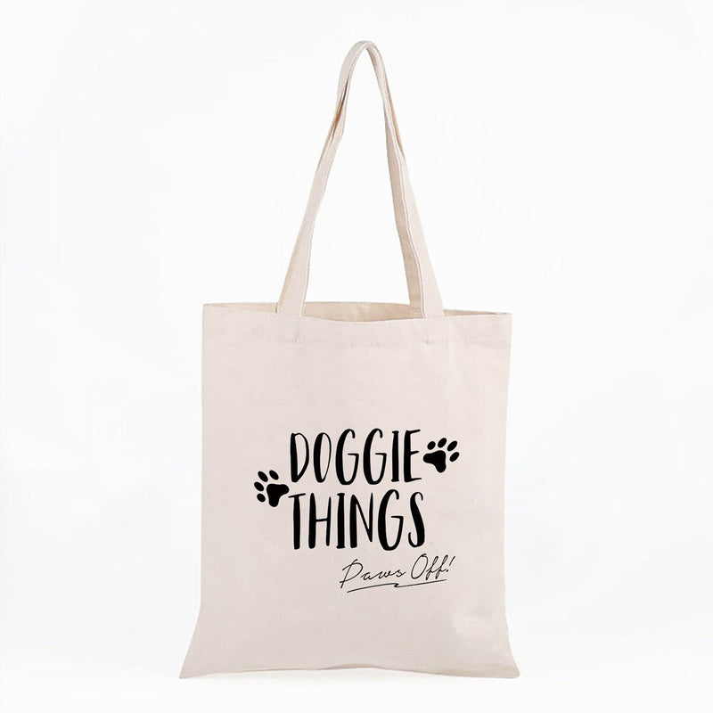 WCGXKO Dog Lover Gift Doggie Things Paws Off Cute Doggie Things Tote Bag Dog Toys Tote Bag (Doggie Things2) Doggie Things2 - BeesActive Australia