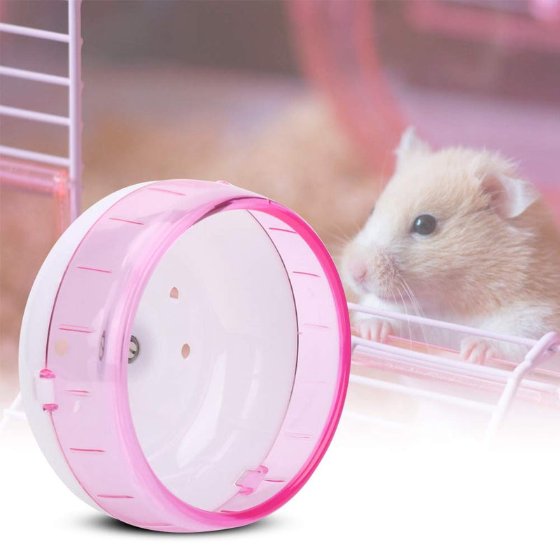 Hamster Running Toy, Plastic Exercise Wheel Super Silent Roller Exercise Running Wheel Toy Rest House Nest Play Toy for Gerbils Chinchillas Hedgehogs Other Small Animals(Pink) pink - BeesActive Australia