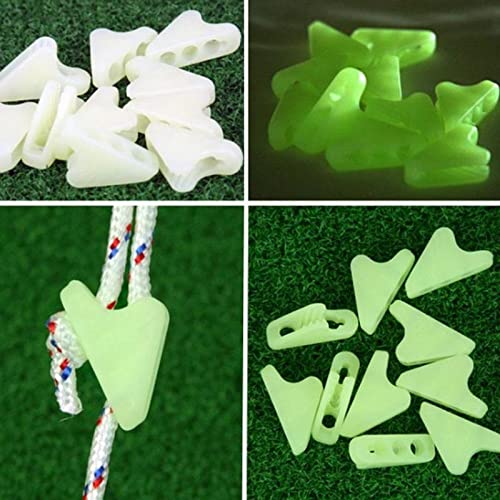 12Pack Ultralight Guyline Tensioners Tent Guyline Cord Rope Adjuster for Outdoor Camping Hiking Tent Tarp Canopy Shelter (Fluorescent) Fluorescent - BeesActive Australia