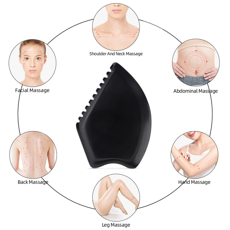 Gua Sha Tools Natural Aura Stone GuaSha Massager Bian Stone Face Massage Scraper Tool for Face Lift SPA Slimming Massage Sculpts Body - BeesActive Australia