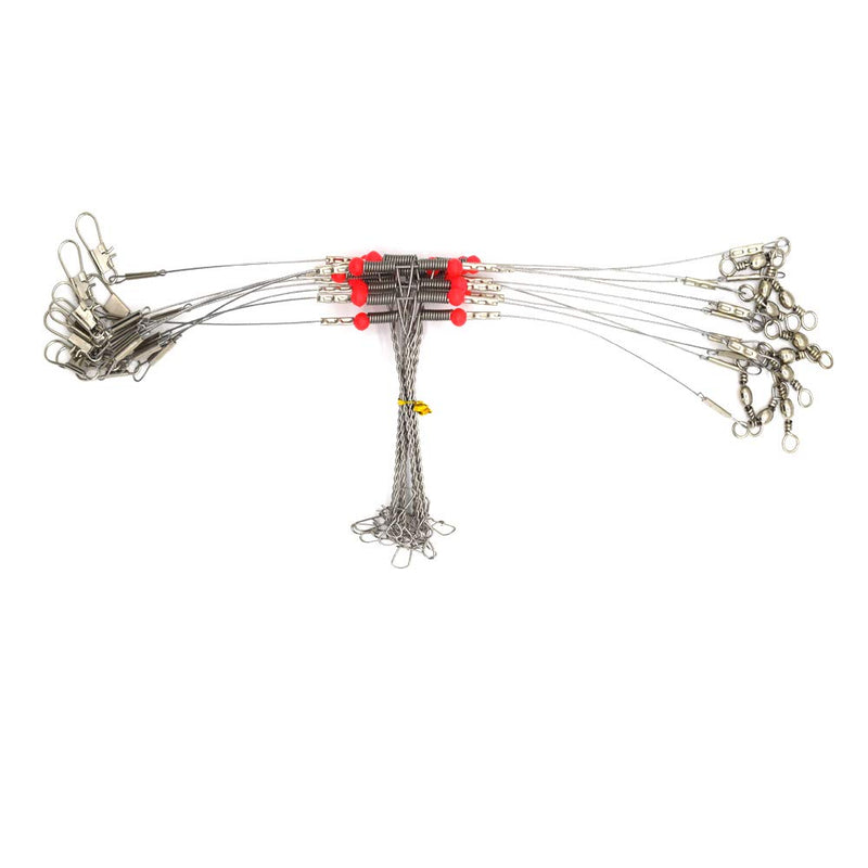 SENYUBBY Wire Trace Leader Rig Stainless Steel 1-5 Arms Fishing Rigs with Snap,High-Strength Fishing Leaders Saltwater-Perch Rigs for Fishing 1 Arm Rigs(Arm Length:2.7in) - BeesActive Australia