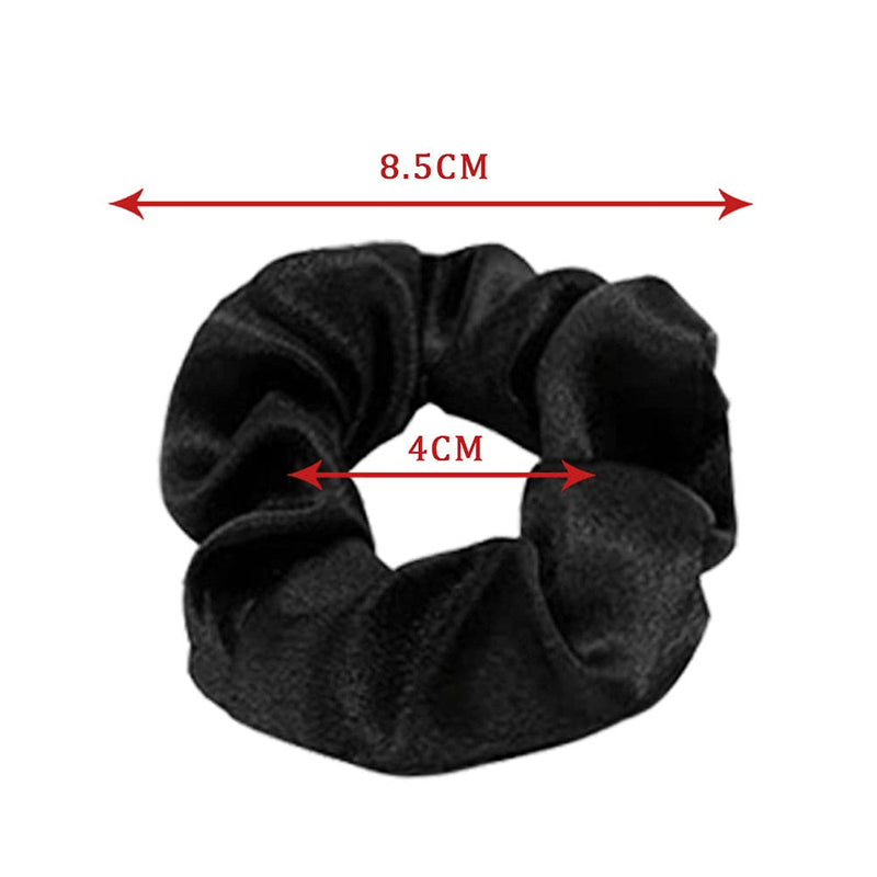 Lanjue 12pcs Fabric Scrunchies Hair Elastics Ties，Black Hair Scrunchies Elastic Hair Ties Women Accessories - BeesActive Australia