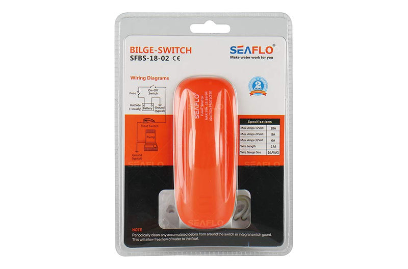 [AUSTRALIA] - SEAFLO 02-Series Bilge Pump Float Switch for 12V, 24V, 32V 