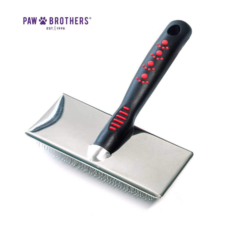Paw Brothers Soft Flat Slicker Brush for Dogs with Coated Pin Tips Medium/Large - BeesActive Australia